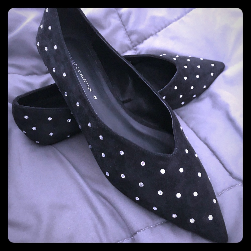 Zara rhinestone flats...beautiful...mint condition